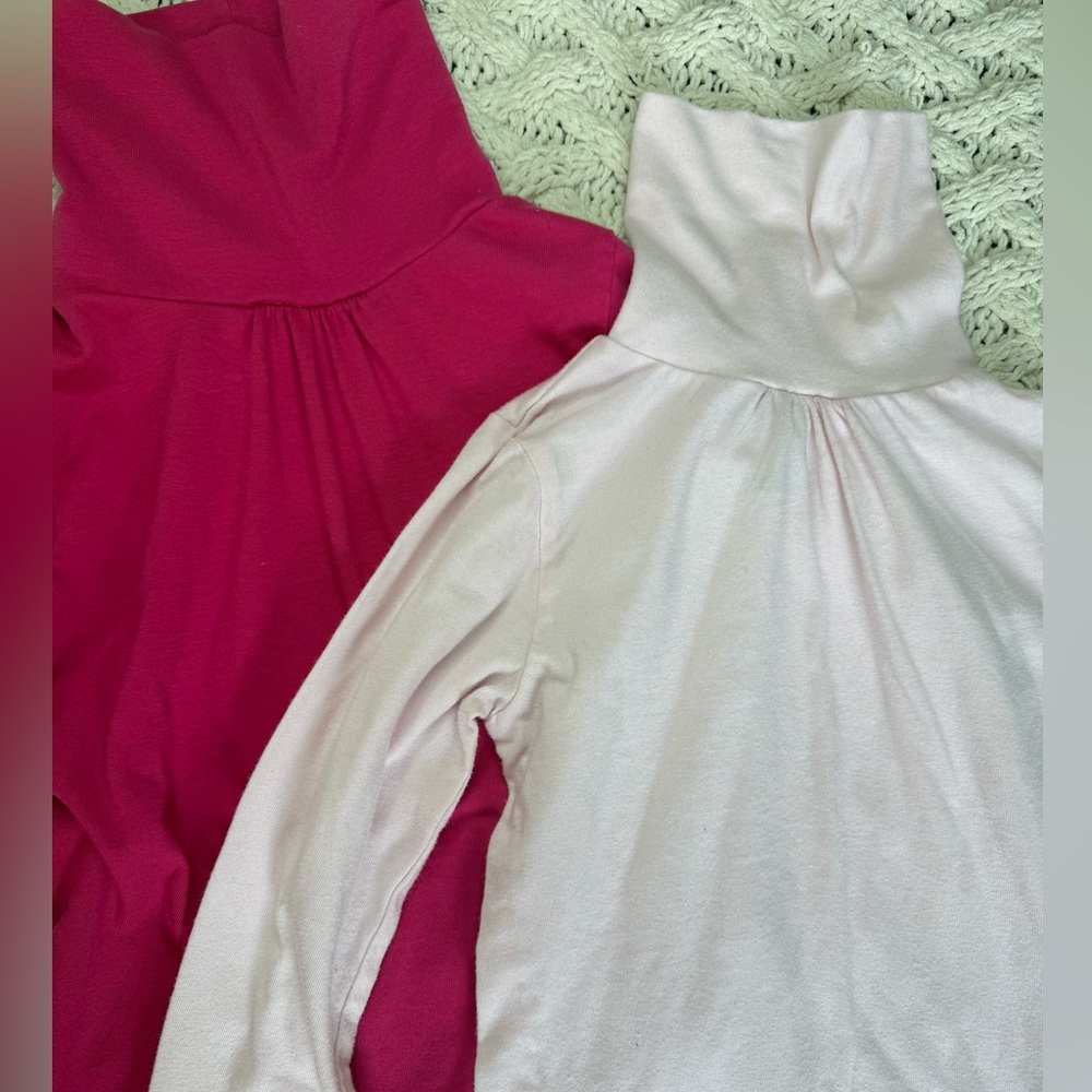Girls 4T Pink Turtlneck Bundle Lot of Two - Picture 2 of 6